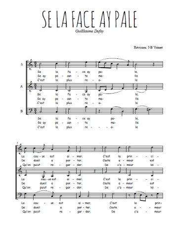Guillaume Dufay - Se la face ay pale